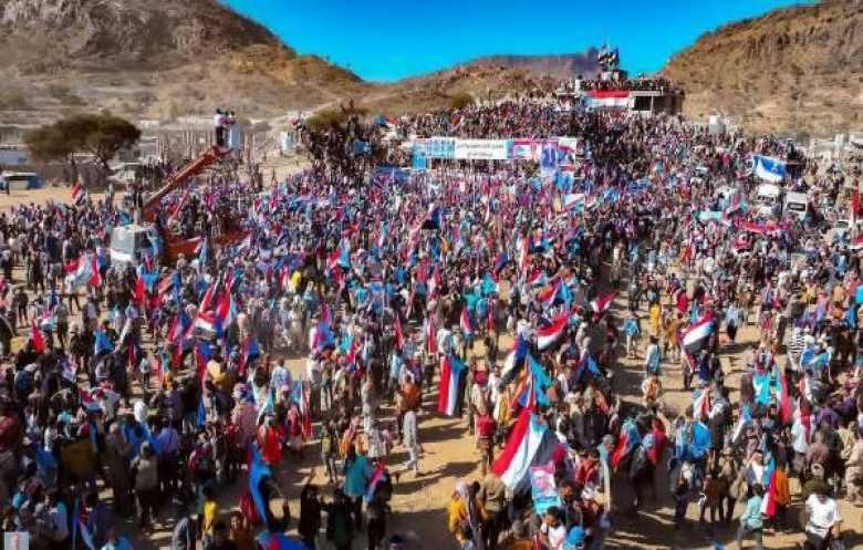 تظاهرة لأنصار "الانتقالي الجنوبي" في مسقط رأس الزبيدي
