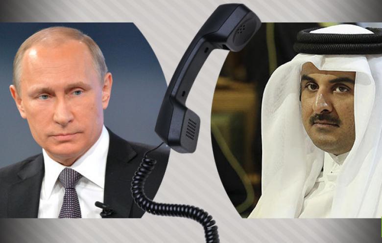 بوتين و تميم التأكيد على الحل الدبلوماسي