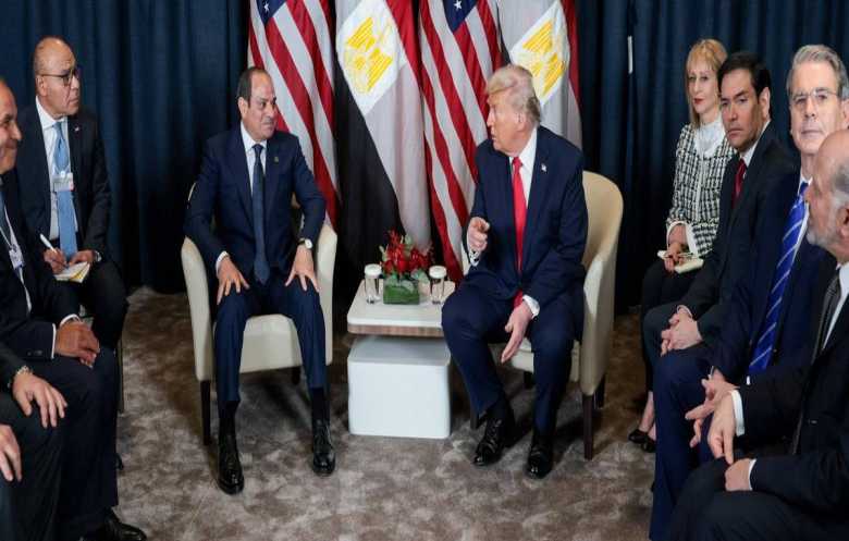 ترامب والسيسي يبحثان أزمة سد النهضة وخطة السلام في غزة