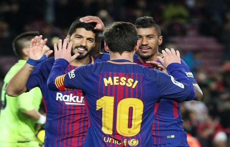 الساحر يقود برشلونة للفوز على ليفانتي بثلاثية نظيفة