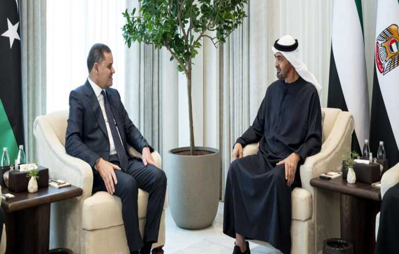 بن زايد ورئيس حكومة ليبيا يبحثان التعاون وأوضاع المنطقة