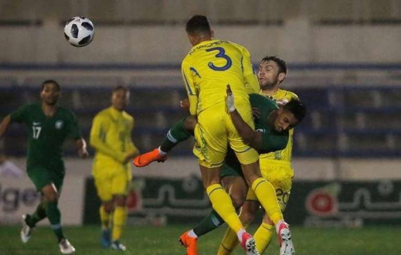 التعادل في المبارة الودية بين السعودية و اوكرانيا