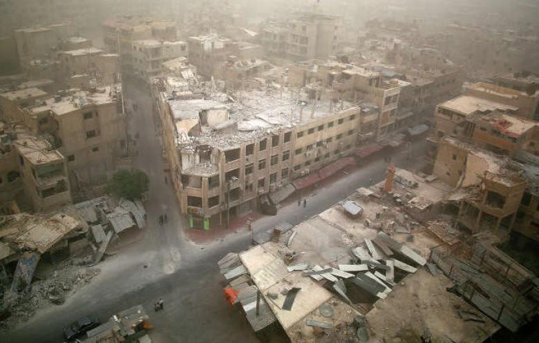بلدات الغوطة على غرار حرستا، والإرهابيون الى ادلب