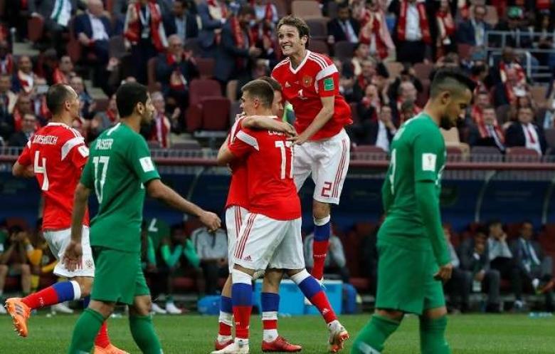 روسيا تمطر شباك السعودية بخمسة أهداف في افتتاح مونديال 2018