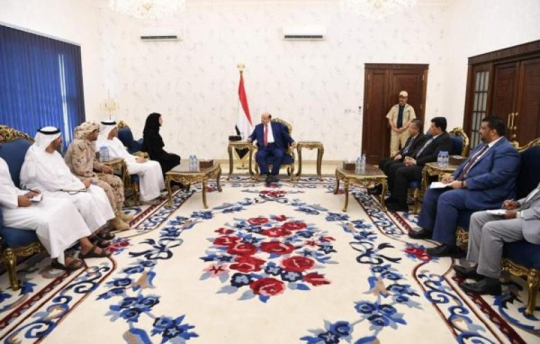 الرئيس هادي يلتقي في عدن وزيرة الدولة لشؤون التعاون الدولي الإمارتية