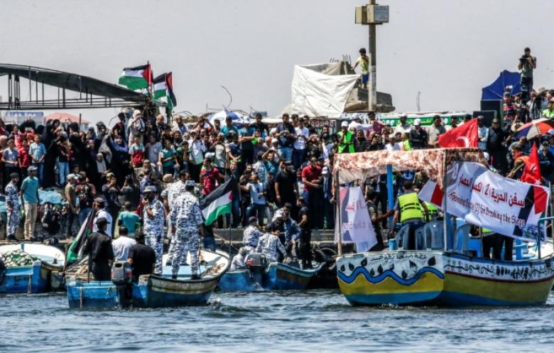 الاسرائيليون يعترضون رحلة بحرية من ميناء غزة سعت الى "كسر الحصار"