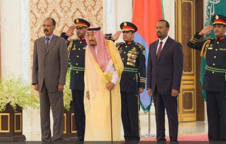 الرئيس الأريتري ورئيس وزراء إثيوبيا يوقعان اتفاقية جدة للسلام برعاية الملك سلمان