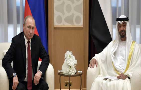 محمد بن زايد يبحث مع بوتين تداعيات التصعيد في المنطقة