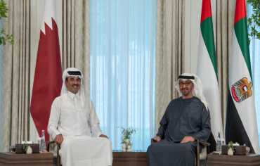 أمير قطر ورئيس الإمارات يبحثان آخر تطورات الأوضاع في المنطقة